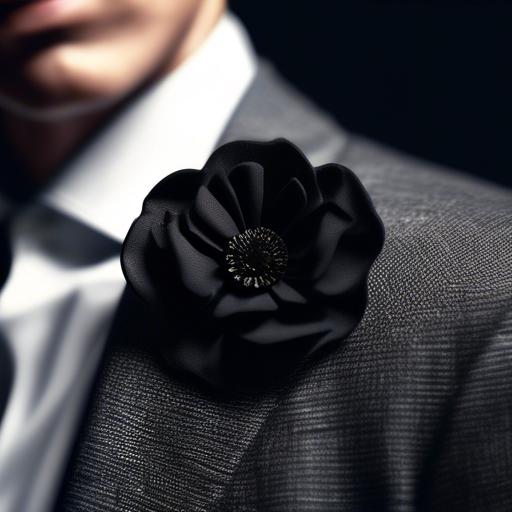 Exploring the Symbolism Behind the Black Flower Lapel Pin