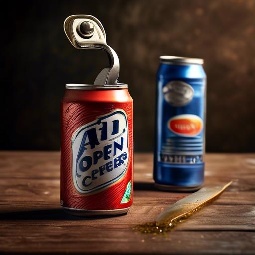 How to open a can with a bottle opener?