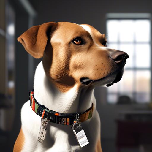 how to put tag on dog collar