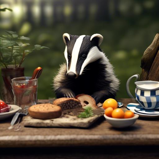 what does a badger eat