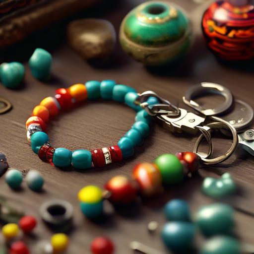 how to make a beaded keychain
