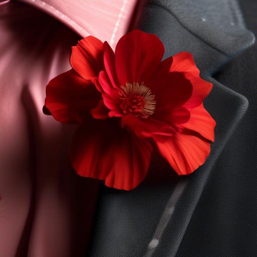 what is red flower pin on lapel