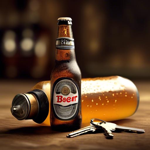 how to open a beer bottle with keys
