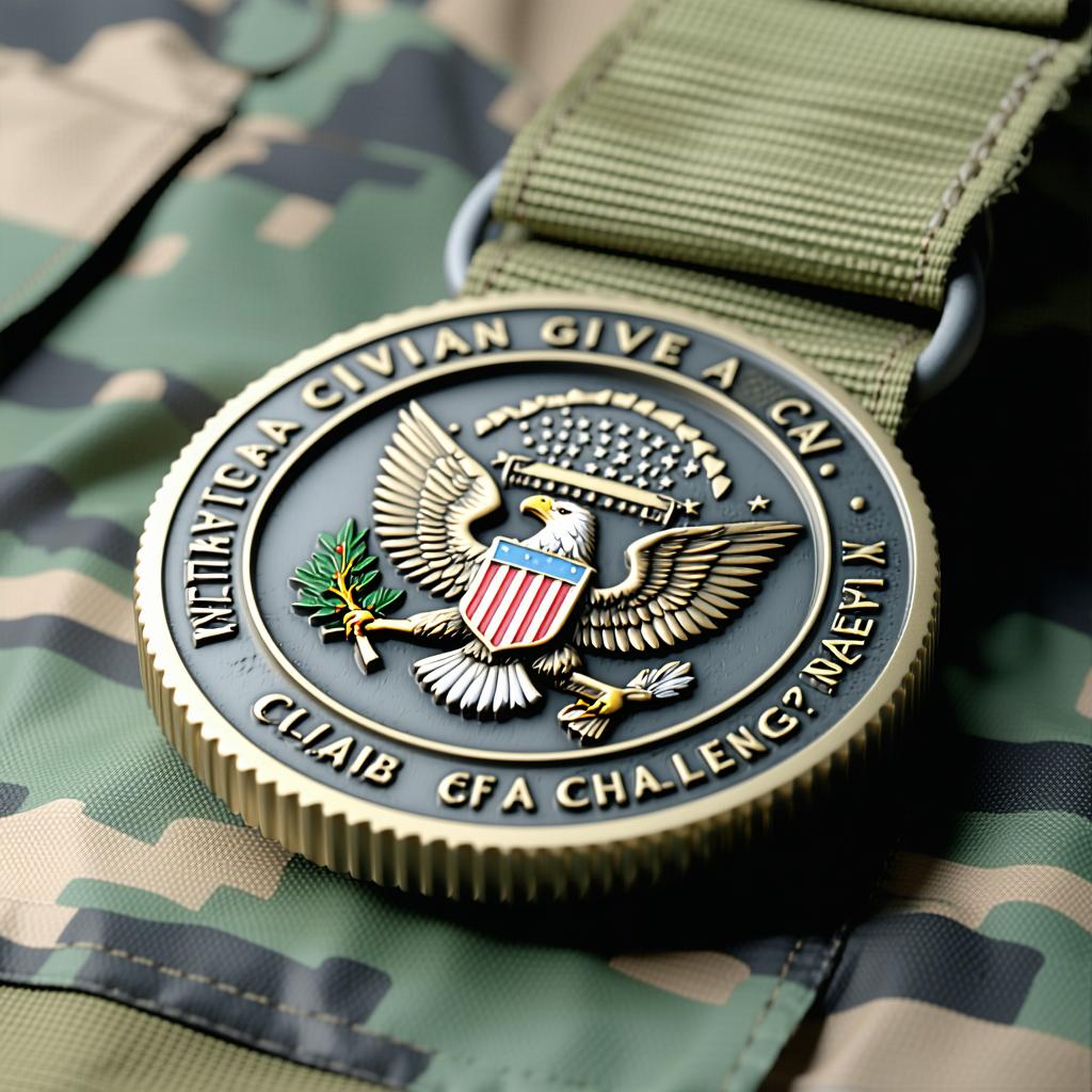 Can a civilian give a challenge coin?