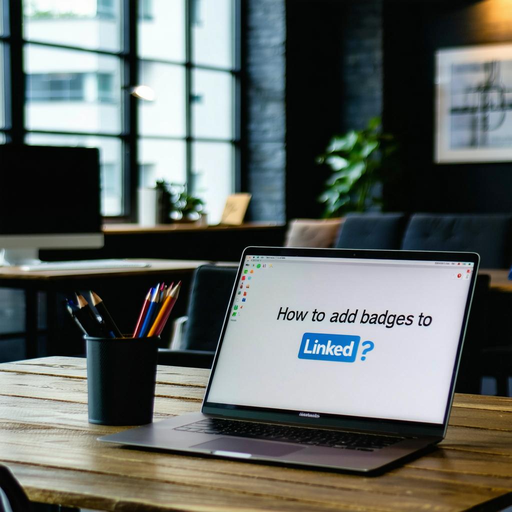 How to add badges to linkedin?