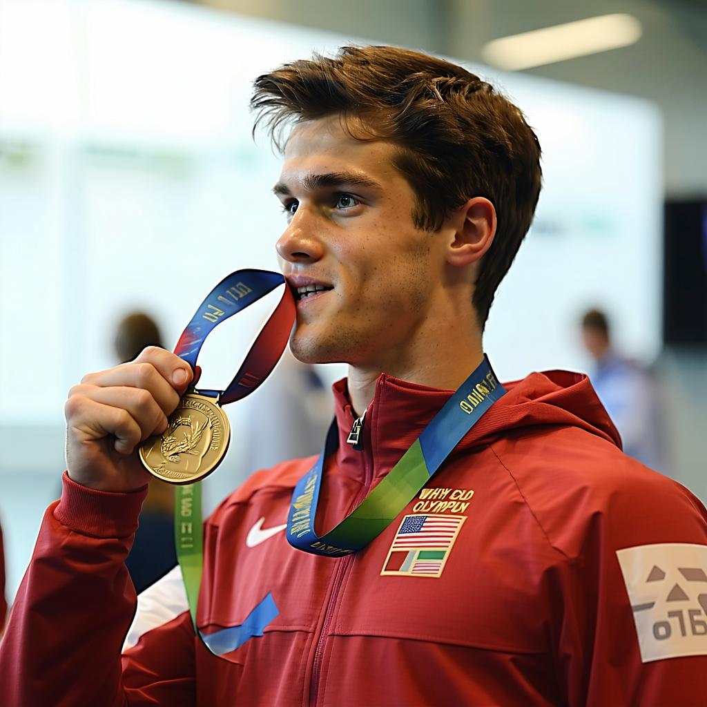 Why do olympians bite their medals?