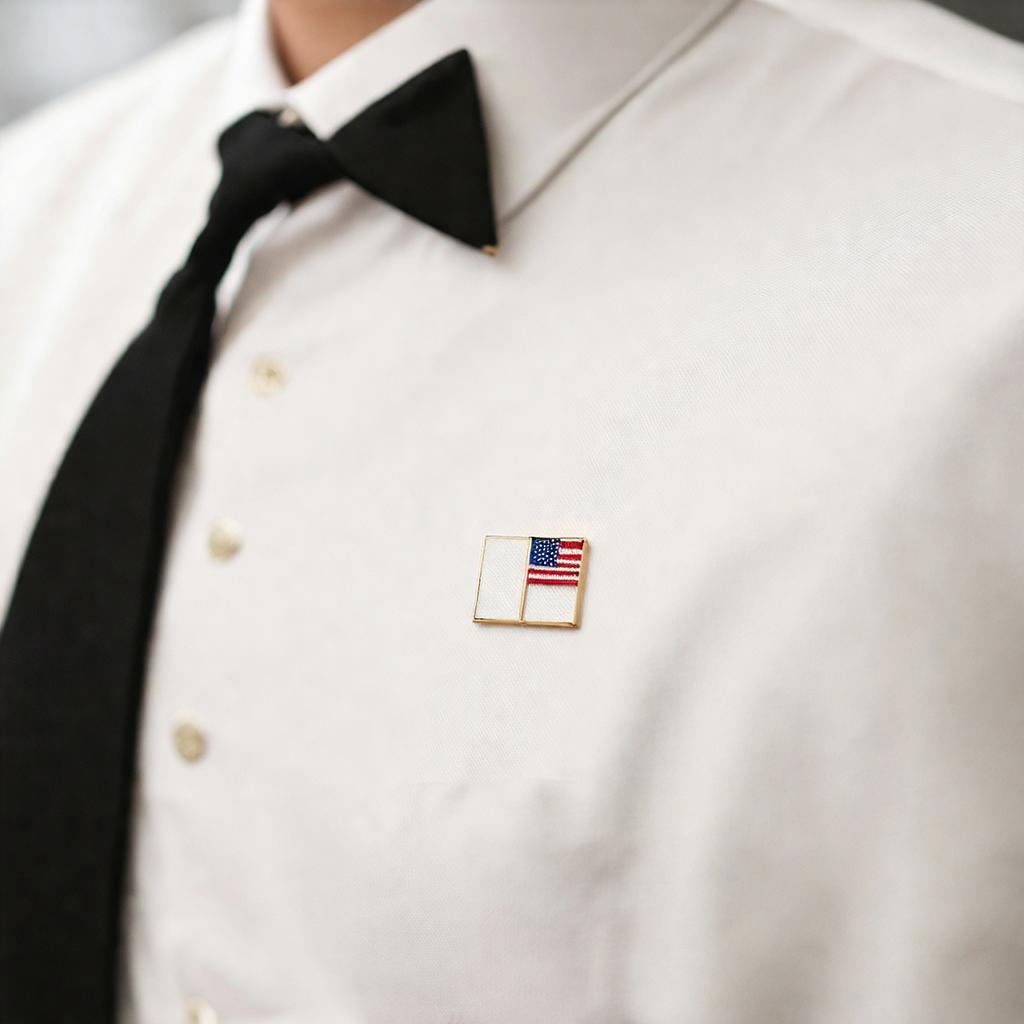 Which lapel does a flag pin go on?
