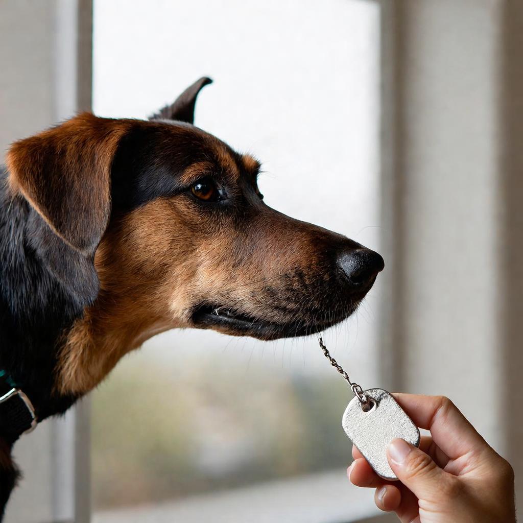 How to put a dog tag on collar?