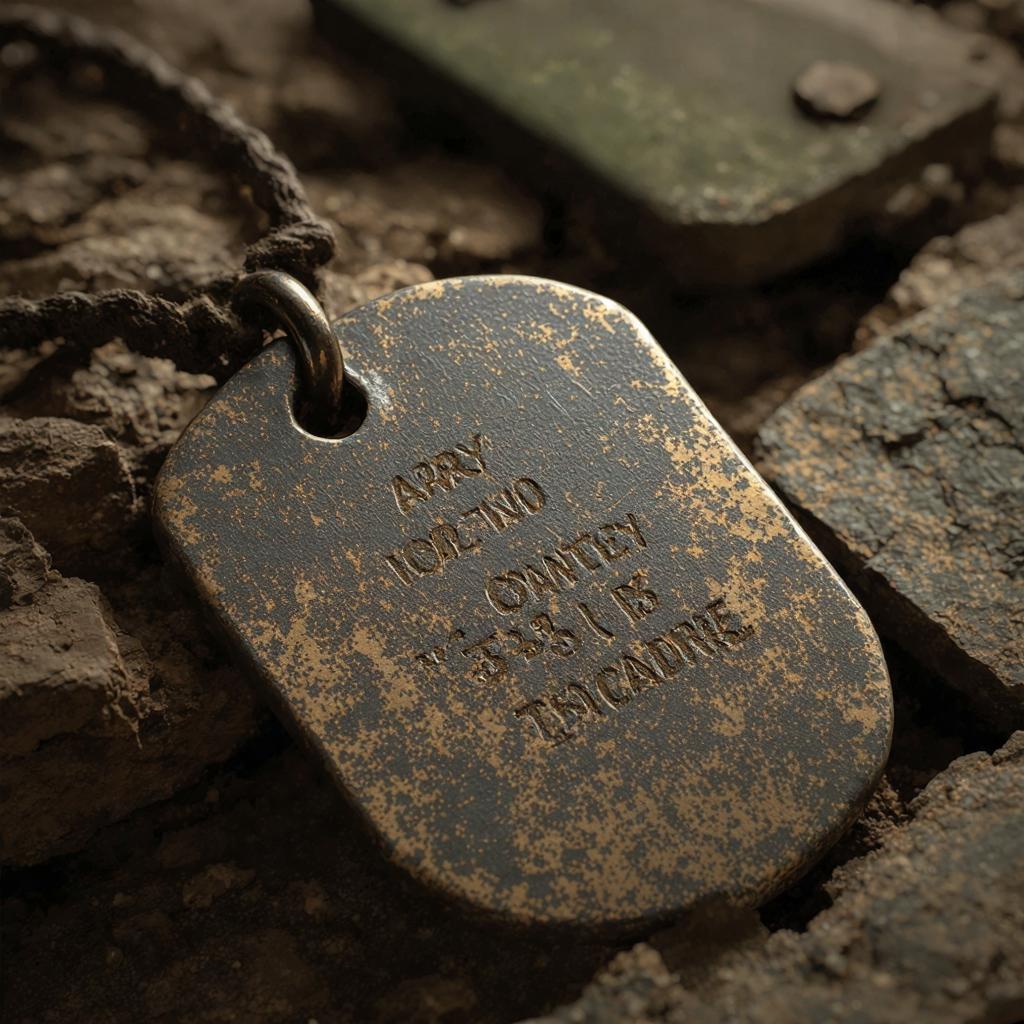 What are on military dog tags?