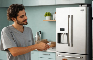 How does a magnet stick to a fridge?